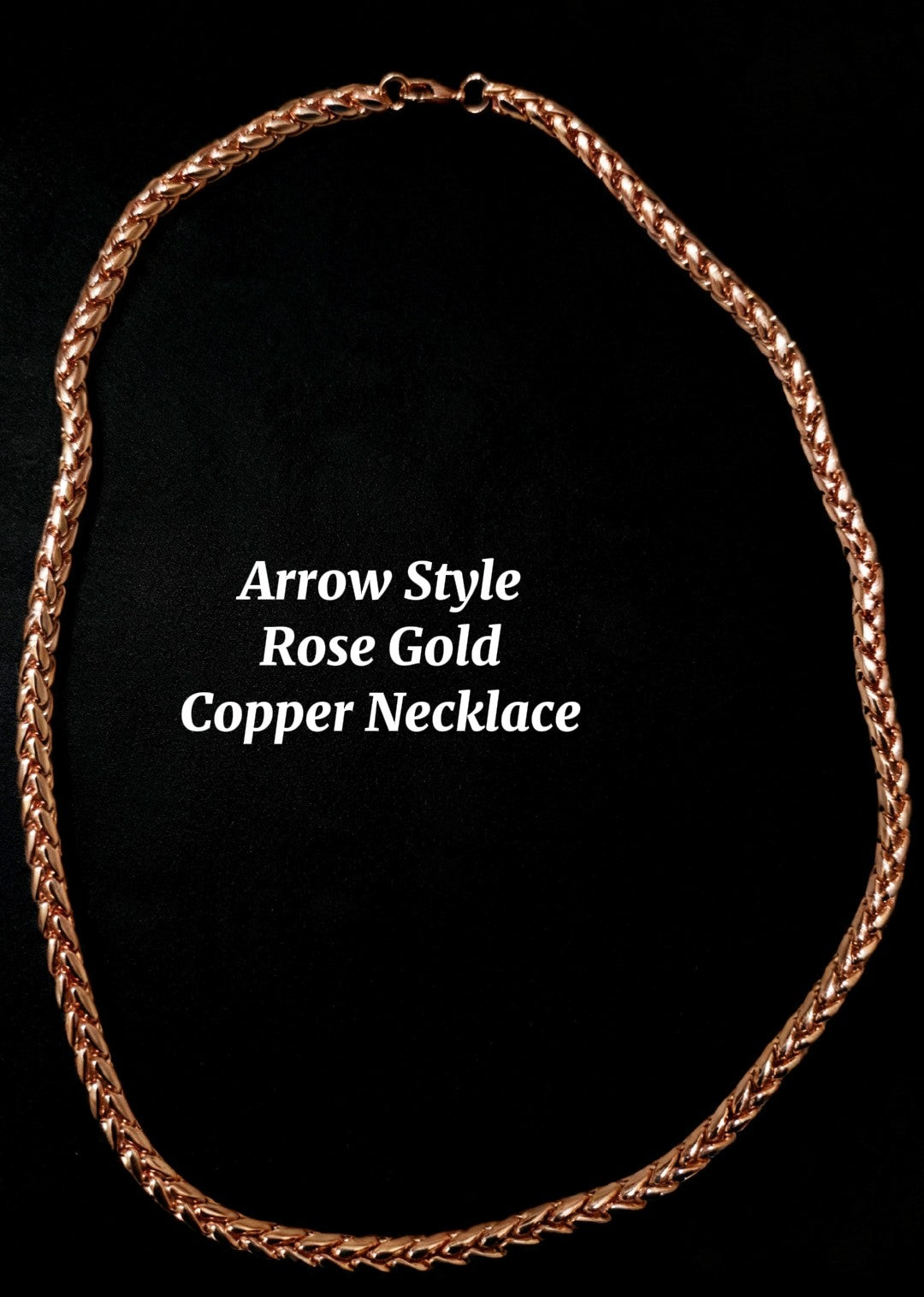 Arrow Style Rose Gold Copper Necklace