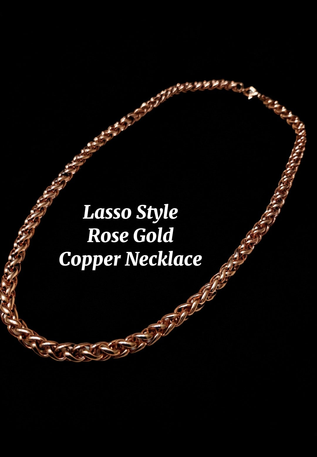 Lasso Style Rose Gold Copper Necklace
